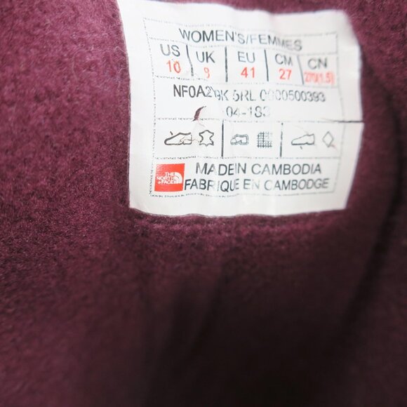 The North Face Purna Luxe Women's 10 Purple Leather Waterproof Hiking Snow Boots - Picture 4 of 6